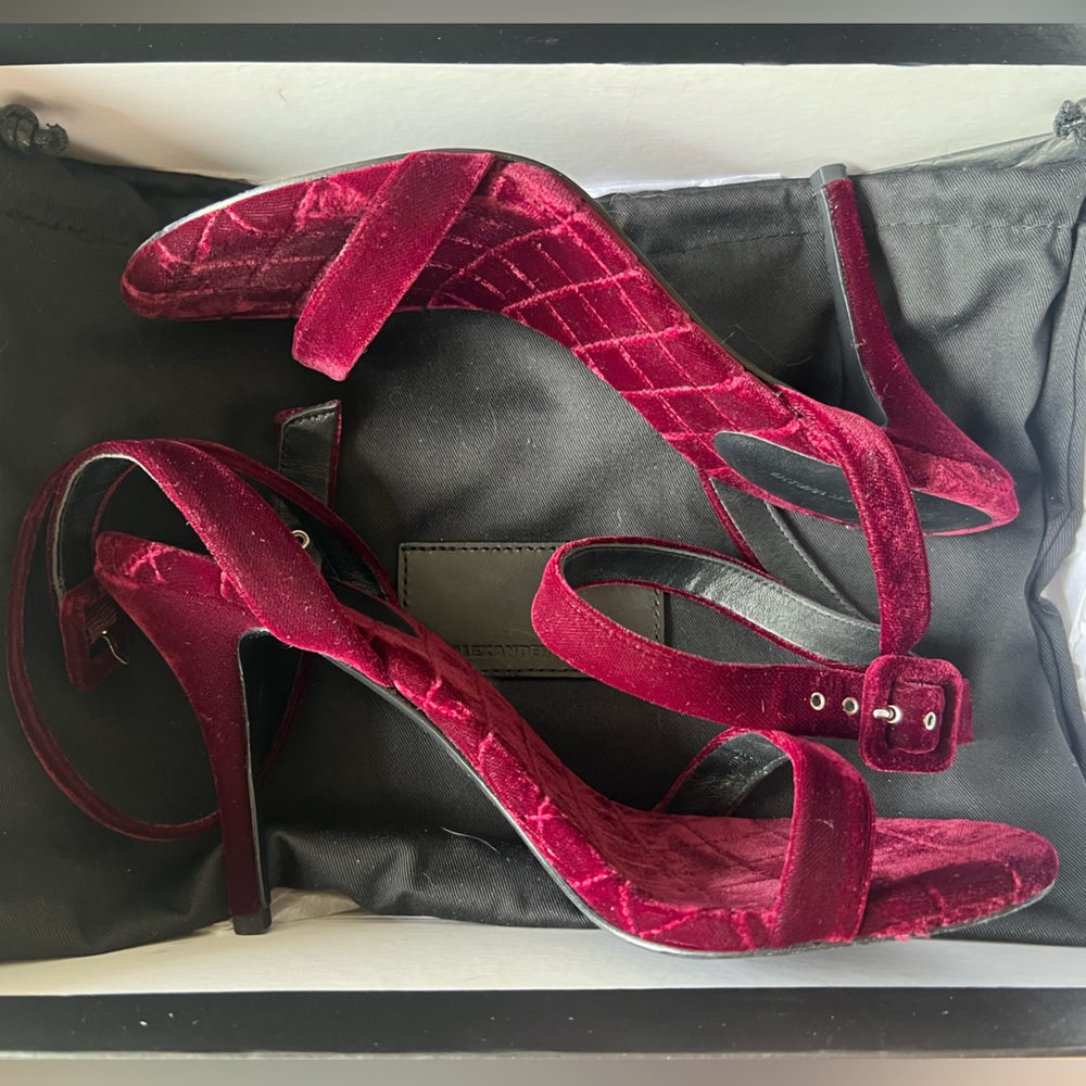 Alexander Wang Velvet Strappy Heels